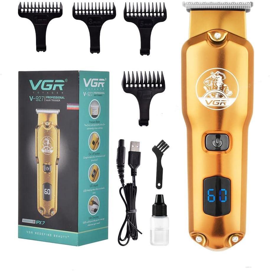 Recortadora Profesional VGR V-927 Inalámbrica | Cuchilla T + Pantalla LED