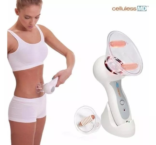 Masajeador Anticelulitis Celluless con Copas de Vacunterapia – Color Blanco