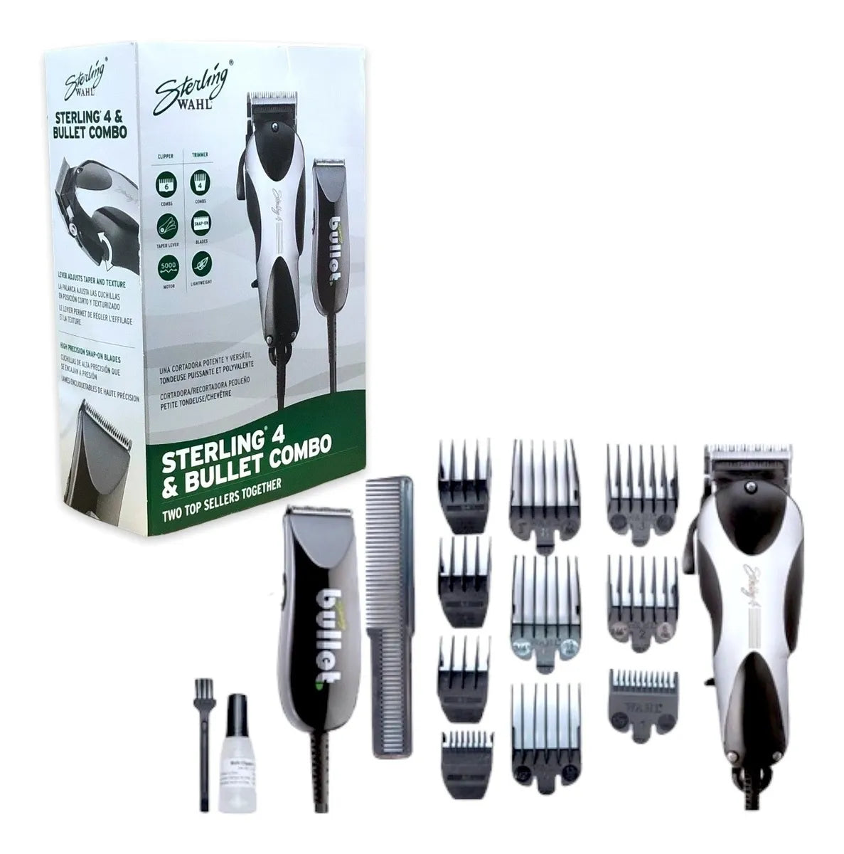 CORTADORA Y TERMINADORA PROFESIONAL WAHL STERLING 4 Y BULLET COMBO