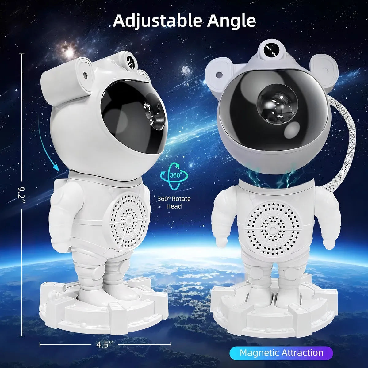 Proyector Galaxia Astronauta con Parlante Bluetooth – Nebulosa LED Blanco