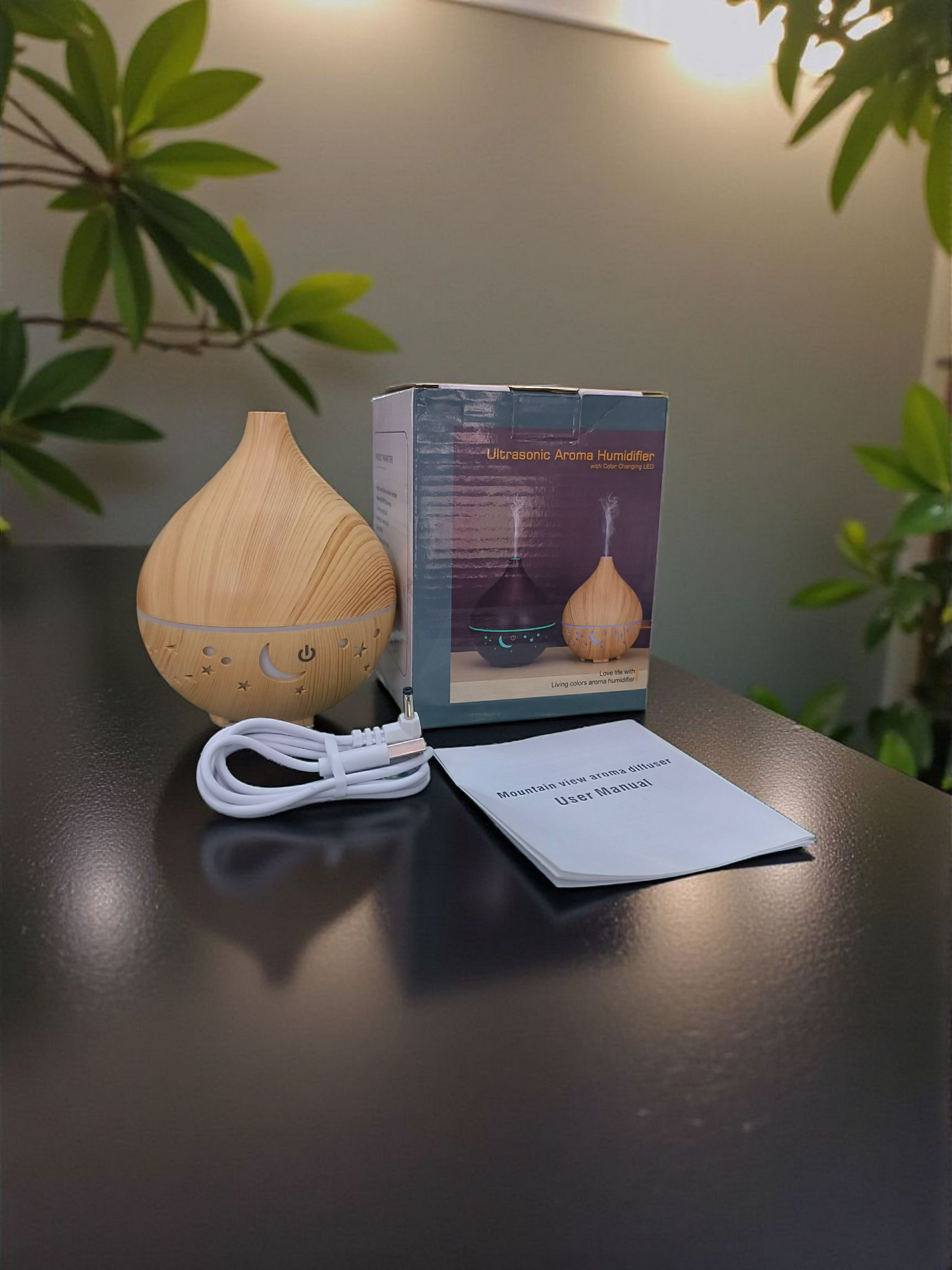Difusor de Aroma Tipo Gota | 160 ml | Humidificador Silencioso USB 5V