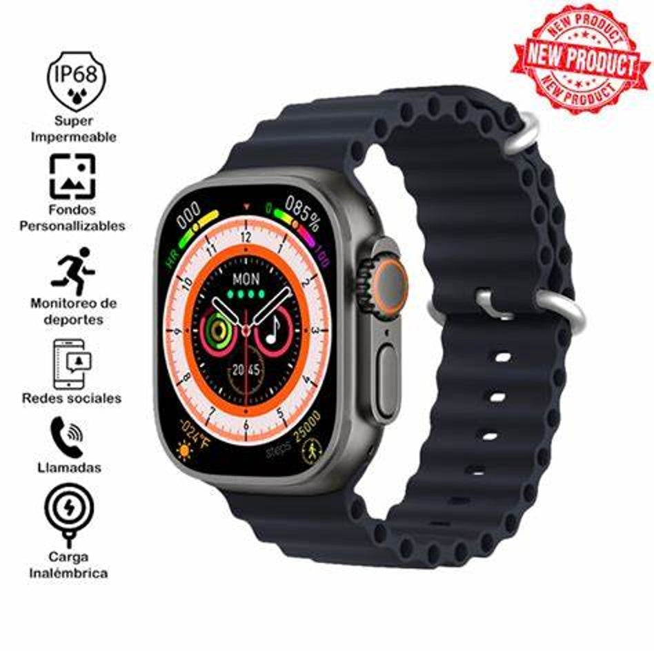 Smartwatch T900 Ultra Serie 8 | Llamadas, Salud, Pantalla 49 mm