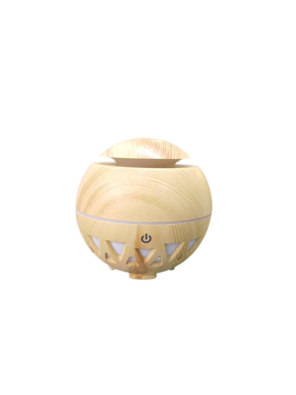 Difusor de Aromas Bolita 160ml | USB | Luz LED | Efecto Madera