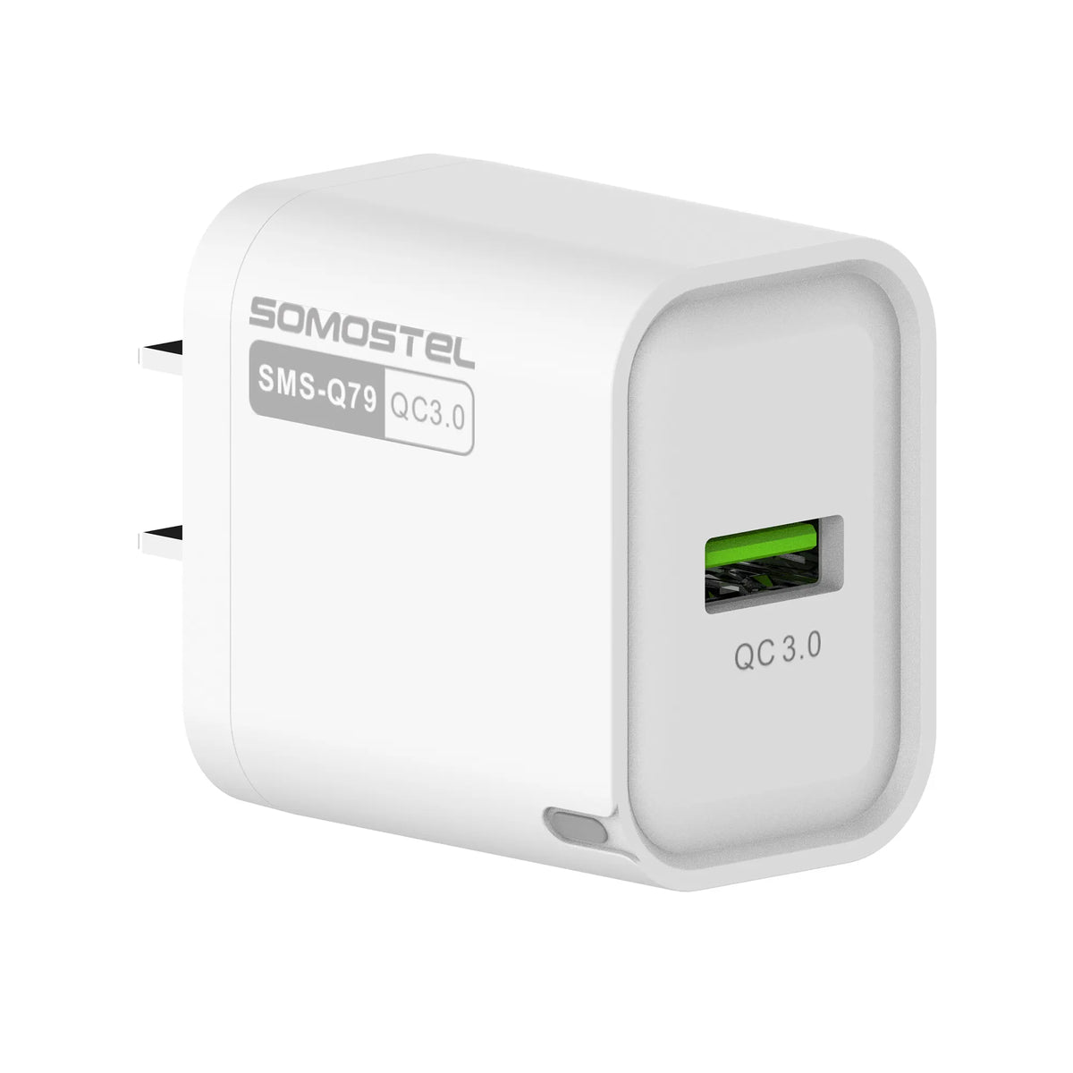 Cargador SOMOSTEL 18W Carga Rápida QC 3.0 USB con Cable USB a Tipo C – Ref SMS-Q79