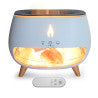 Humidificador Difusor Chimenea con Piedras de Sal KP-6068 Efecto Llama Acabado Madera 260 ml 110V