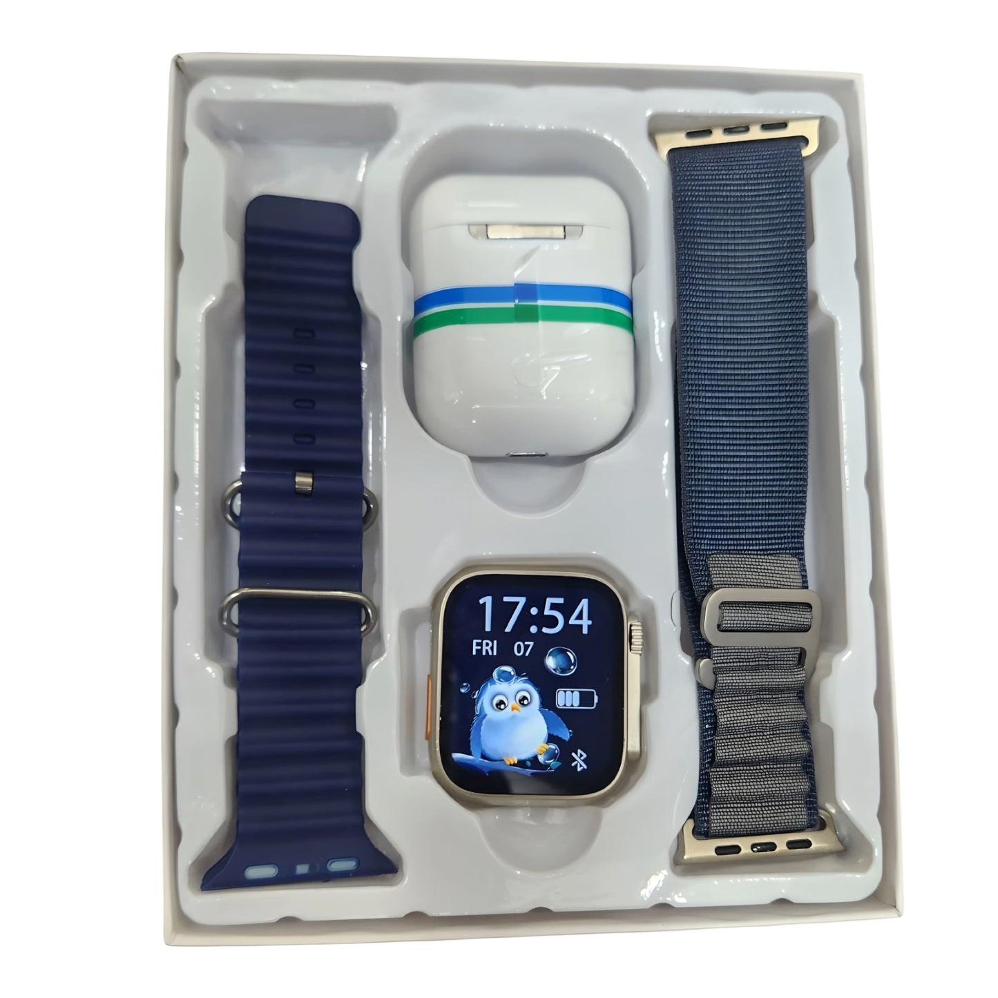 Combo Smart Watch 9 Ultra + AirPods Q9 + 2 correas