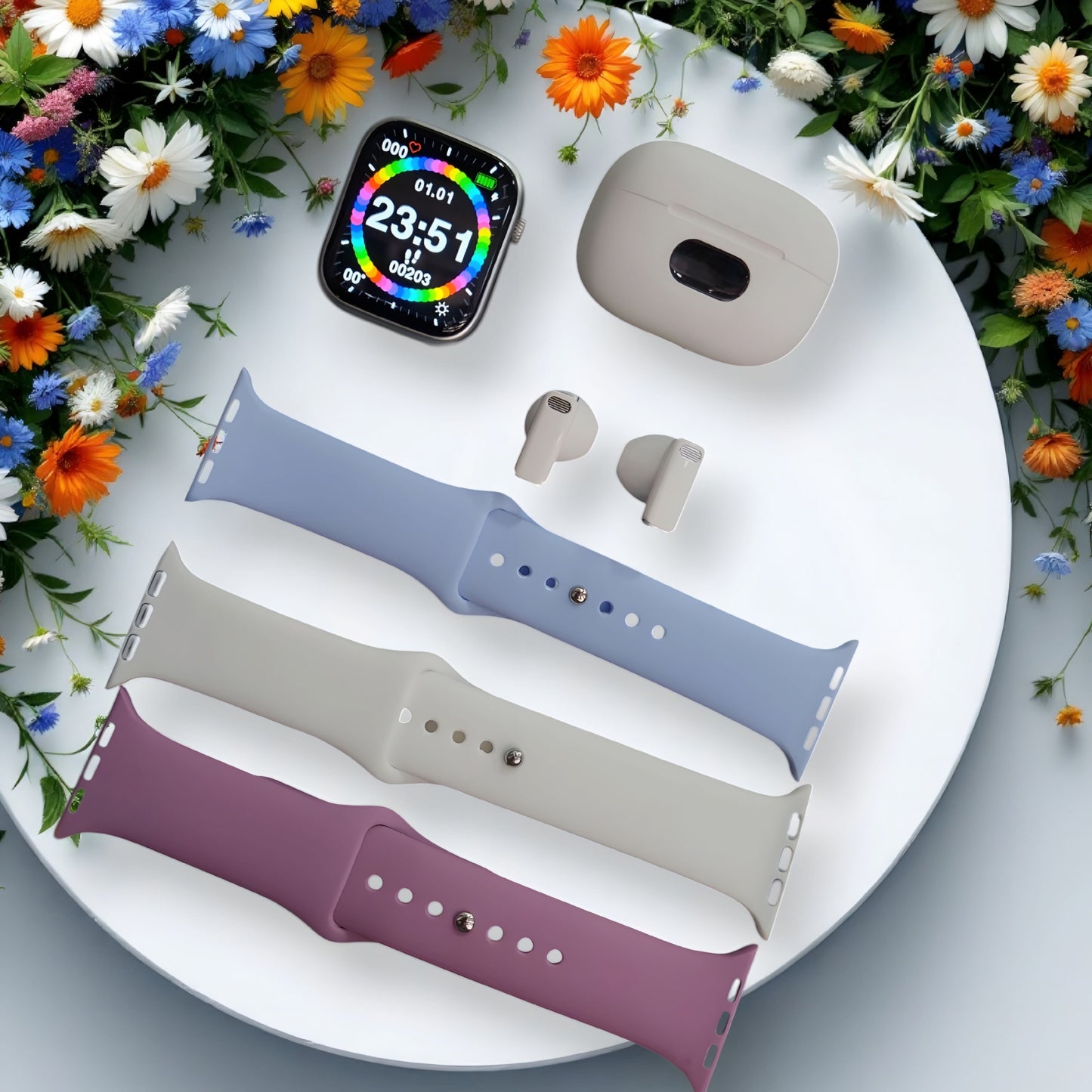 Combo Smartwatch Serie Ultra + Audífonos Pro 9 | 7 Piezas con Manillas y Cargadores