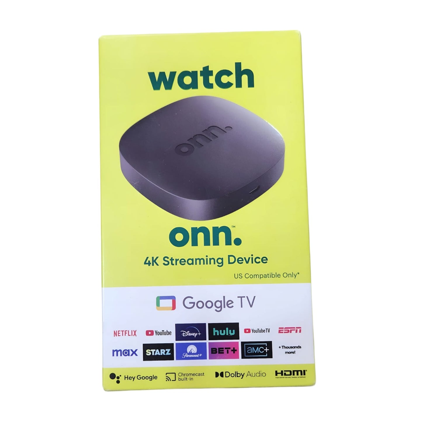 Watch Onn TV 4K Streaming con Control por Voz | Programado con MAGIS y Google TV