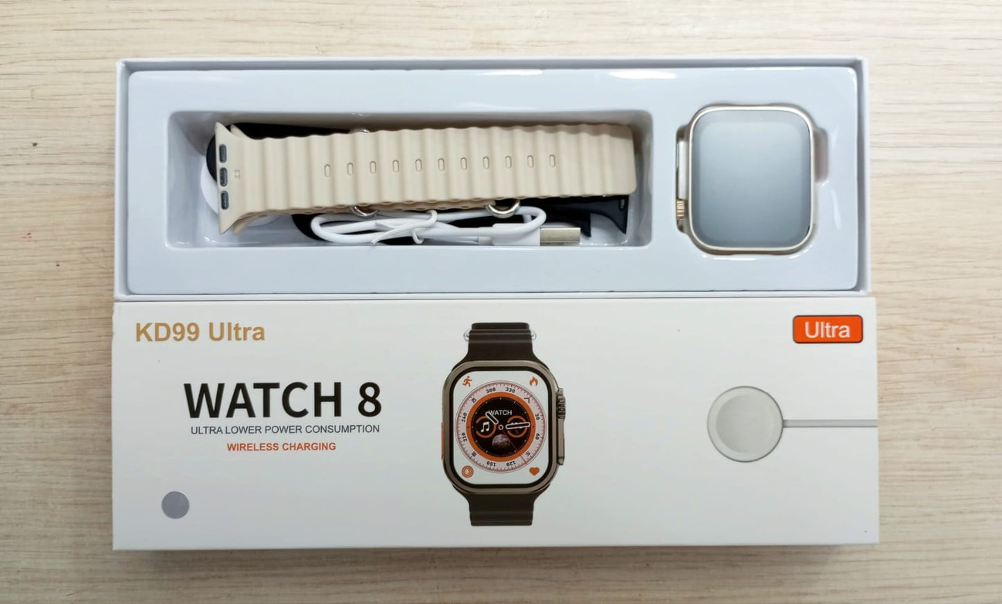 Smart Watch KD99 ULTRA, CARGA INALAMBRICA, 2 PULSOS