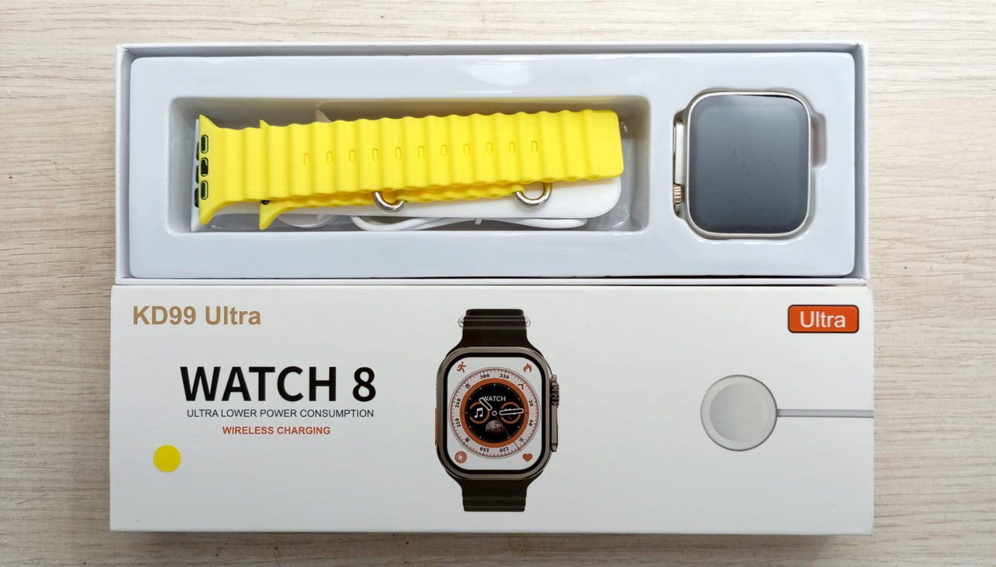 Smart Watch KD99 ULTRA, CARGA INALAMBRICA, 2 PULSOS