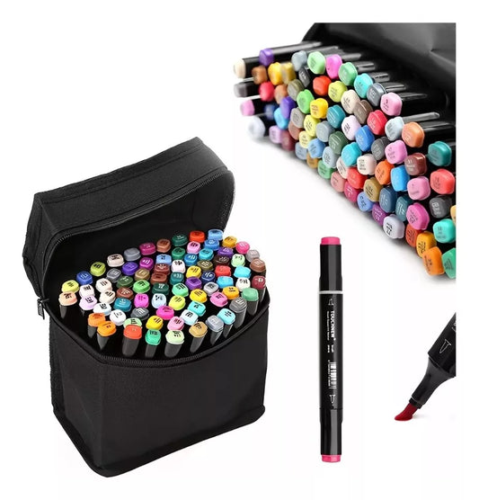 Marcadores doble punta 80 Pcs