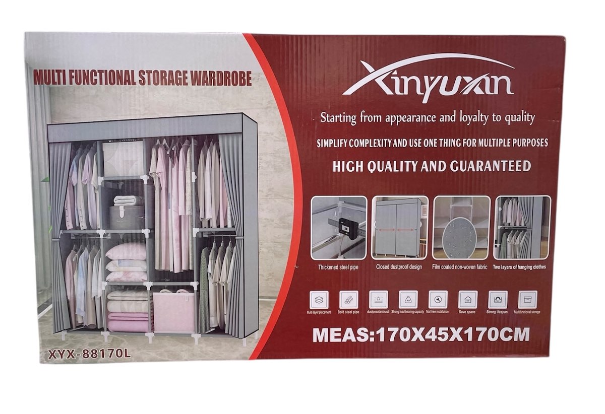 Organizador de Ropa Plegable XYZ-88170L con Forro | 170x45x170cm