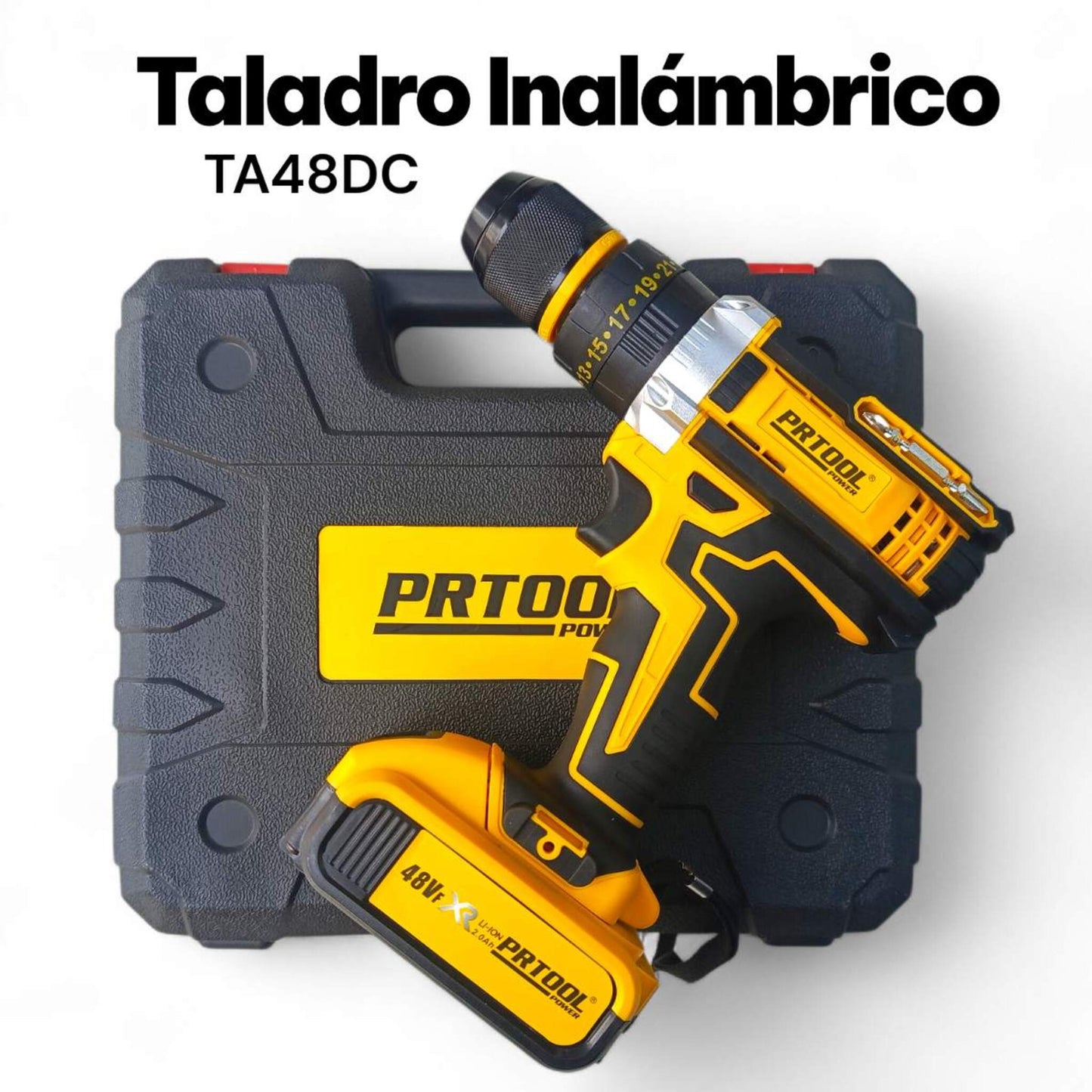 Taladro Percutor Inalámbrico Motor Brushless + 2 Baterías + Kit Pro