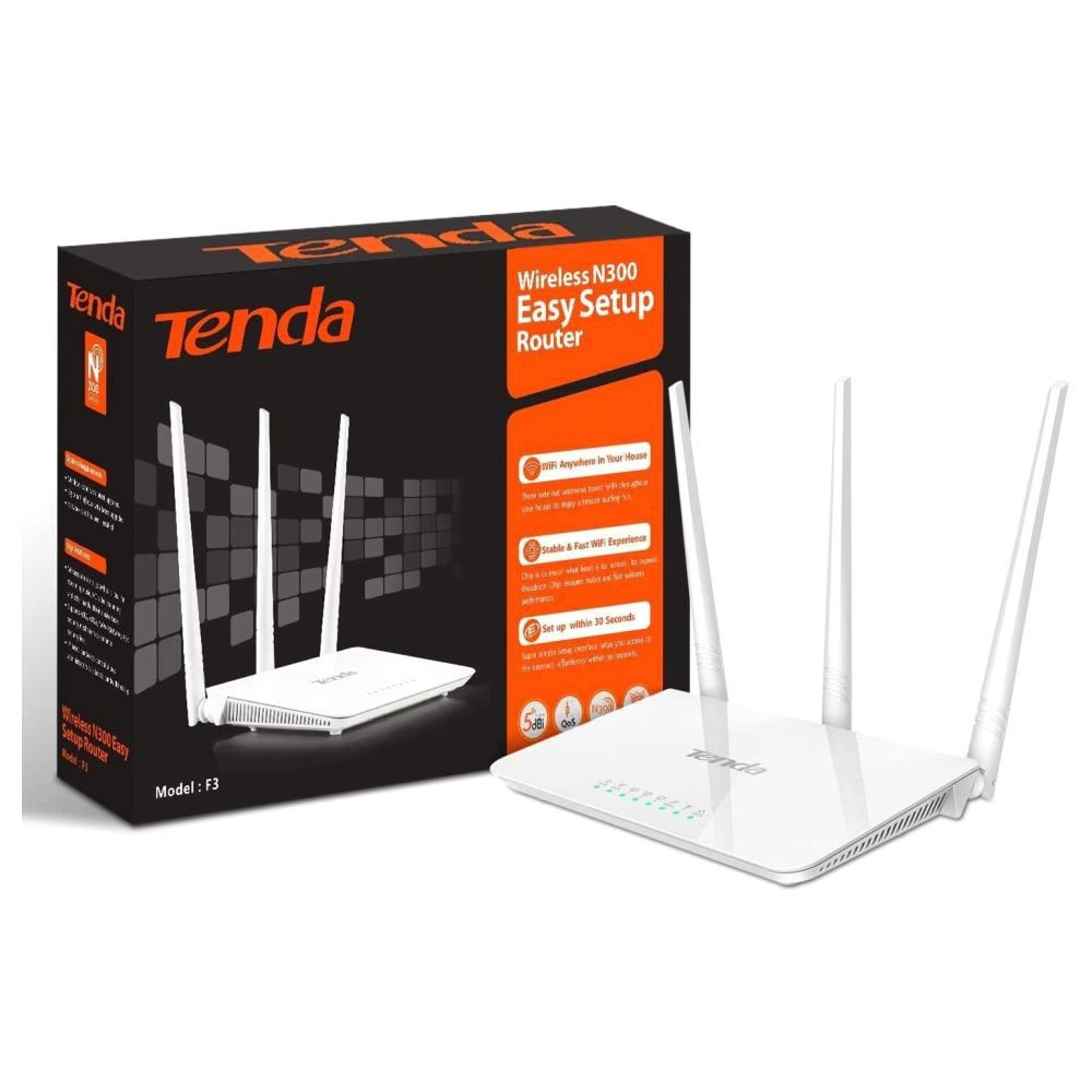 Router Tenda F3: Wi-Fi Estable de 300Mbps para Hogar y Oficina