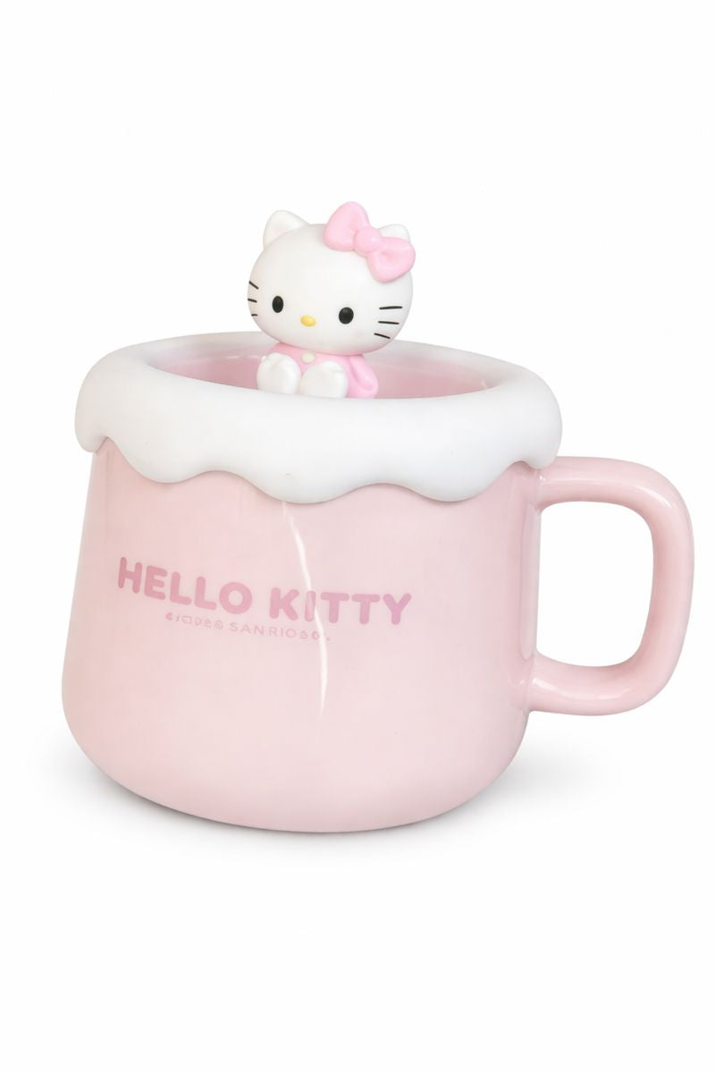 Taza de Cerámica Diseño Gatito con Tapa – Ideal para Café y Té