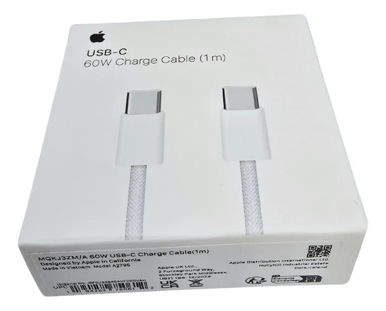 Cable USB-C a USB-C de Carga Rápida y Power Delivery – Compatible con iPhone, iPad y Tipo C