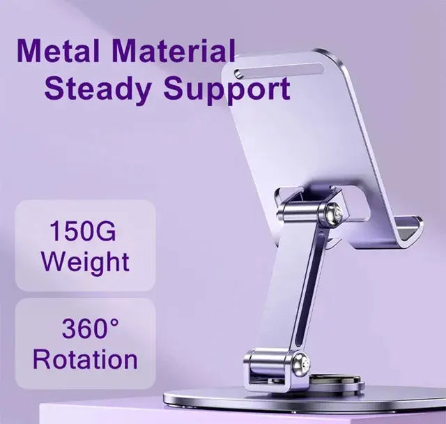 Soporte Celular Escritorio K27 Metálico - Base Giratoria 360° y Ajustable