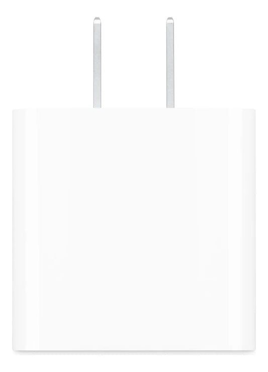 Adaptador de Corriente USB-C de 20W Original Apple - Cubo de Carga Rápida para iPhone - Conector Tipo C