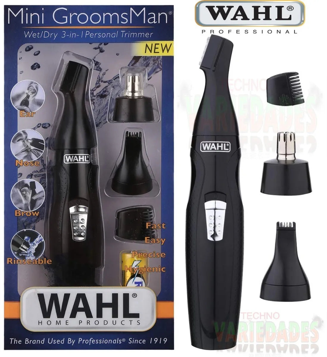 Wahl Mini Groomsman 5608 – Recortador de Vello Facial, Nariz y Oídos 100% Original