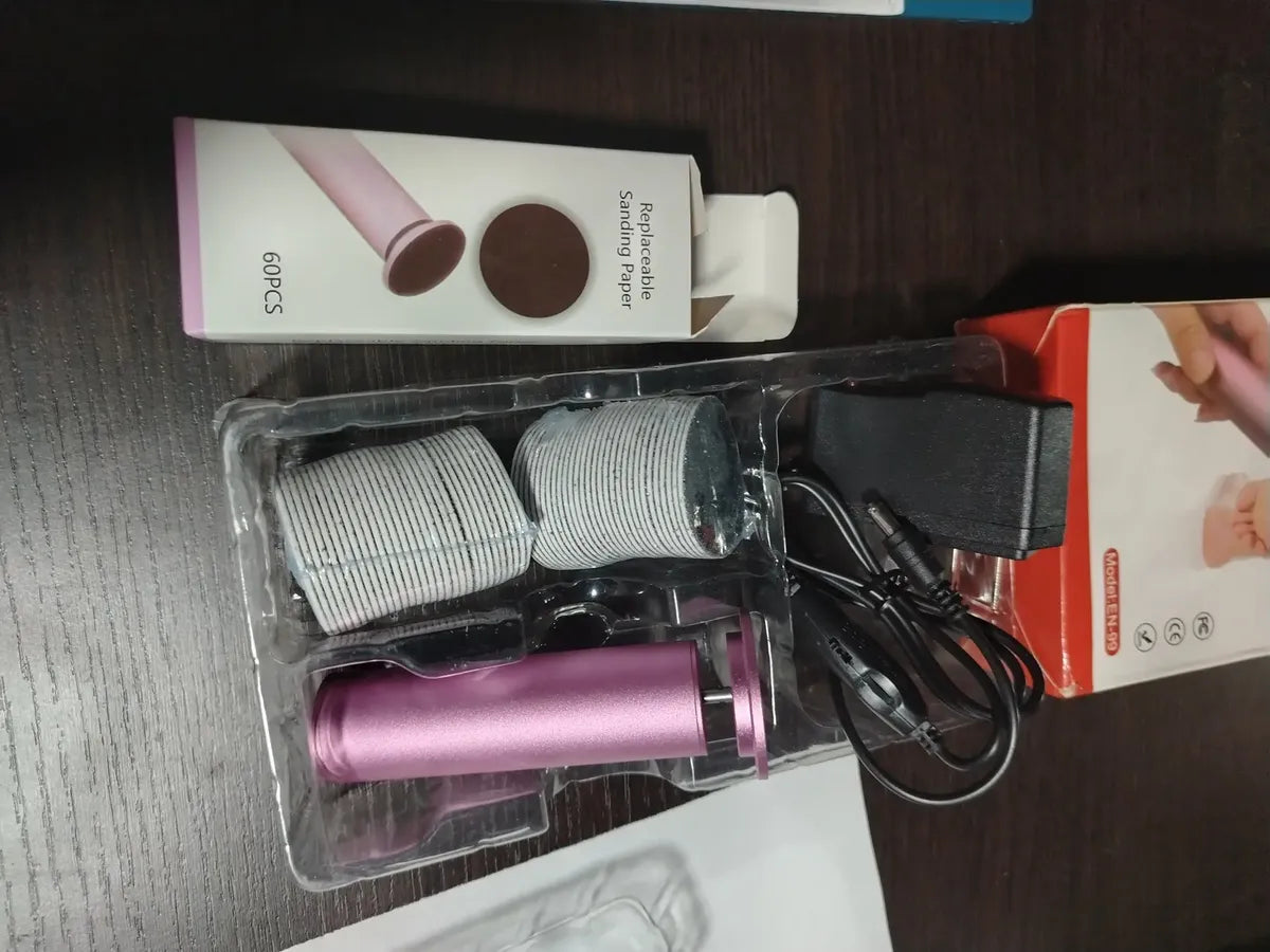 Removedor Eléctrico de Callos para Pies EN-99 + 60 Lijas de Repuesto – Lima de Pies con Disco Giratorio