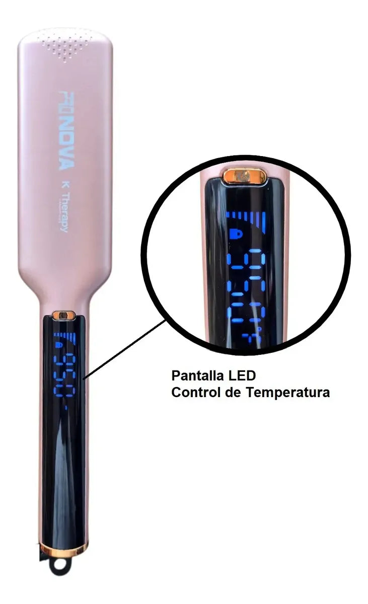 Plancha Digital Para Cabello Pro Nova Keratina Y Aceite De Argán Placas Anchas 50 mm 230 °C