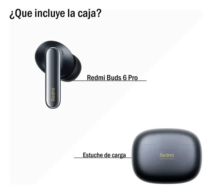 Audífonos Xiaomi Redmi Buds 6 Pro Original – ANC 55dB, Hi-Res LDAC, Triple Driver Coaxial