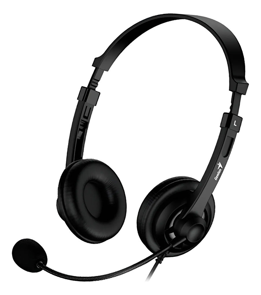 Diadema Genius HS-230U USB - Auriculares con Micrófono - Control de Volumen - Plug & Play