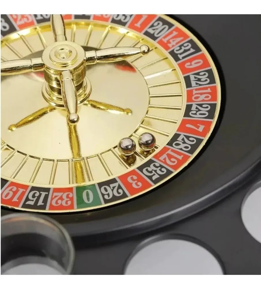 Ruleta de Shots para Bebidas con Vasos – Juego de Fiesta Tipo Casino