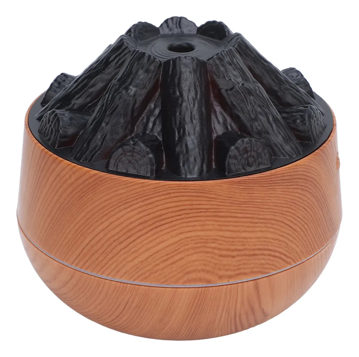 Humidificador Difusor Tipo Fogata con Leños y Luz Nocturna 300 ml USB Acabado Madera Modelo 2097