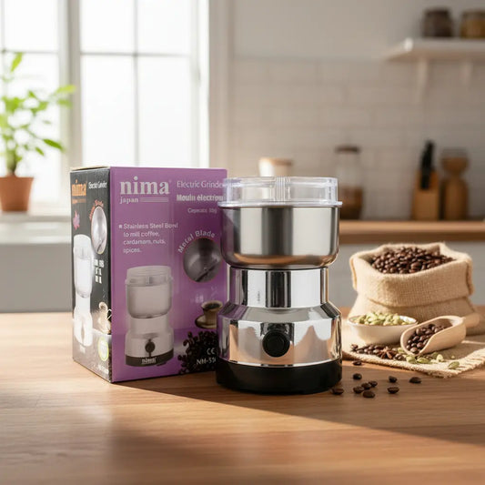 Molino Eléctrico Nima 200W para Café y Especias – Cuchilla de Metal y Vaso de Acero Inoxidable 50g (Ref. 8300)
