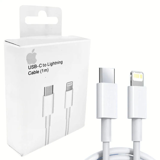 Cable Original USB-C a Lightning para iPhone – Carga Rápida y Sincronización Segura