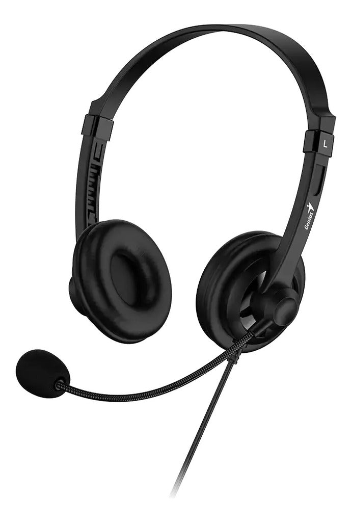 Diadema Genius HS-230U USB Tipo C - Auriculares con Micrófono - Control de Volumen - Plug & Play para Celulares y Laptops