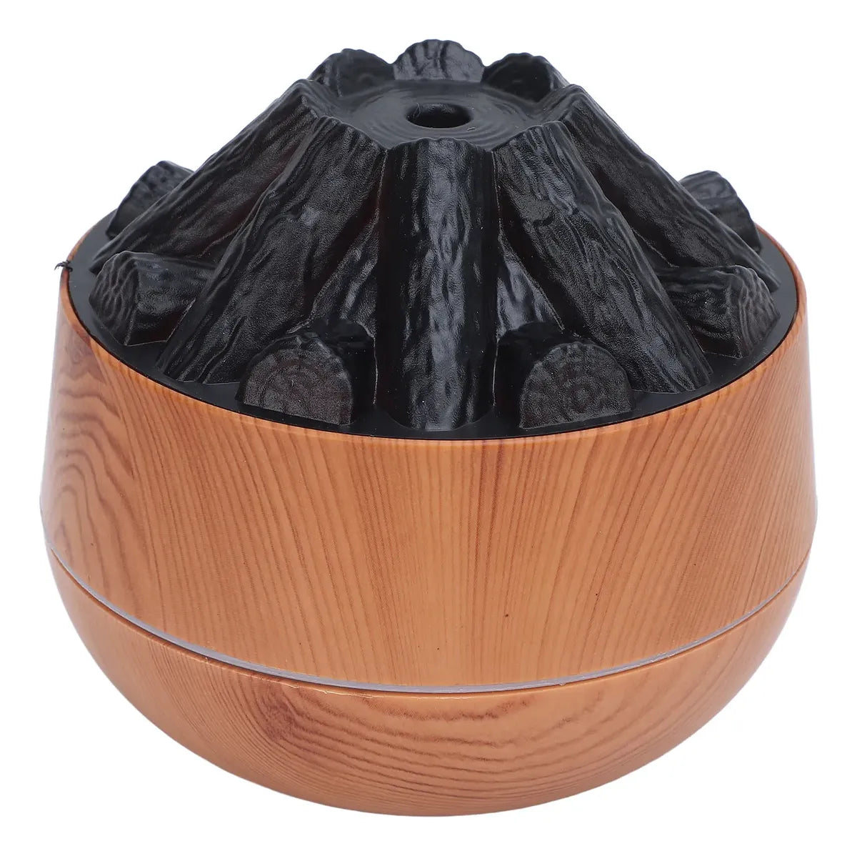 Humidificador Difusor Tipo Fogata con Leños y Luz Nocturna 300 ml USB Acabado Madera Modelo 2097