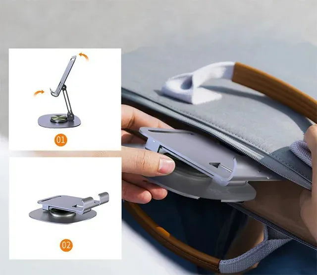 Soporte Celular Escritorio K27 Metálico - Base Giratoria 360° y Ajustable