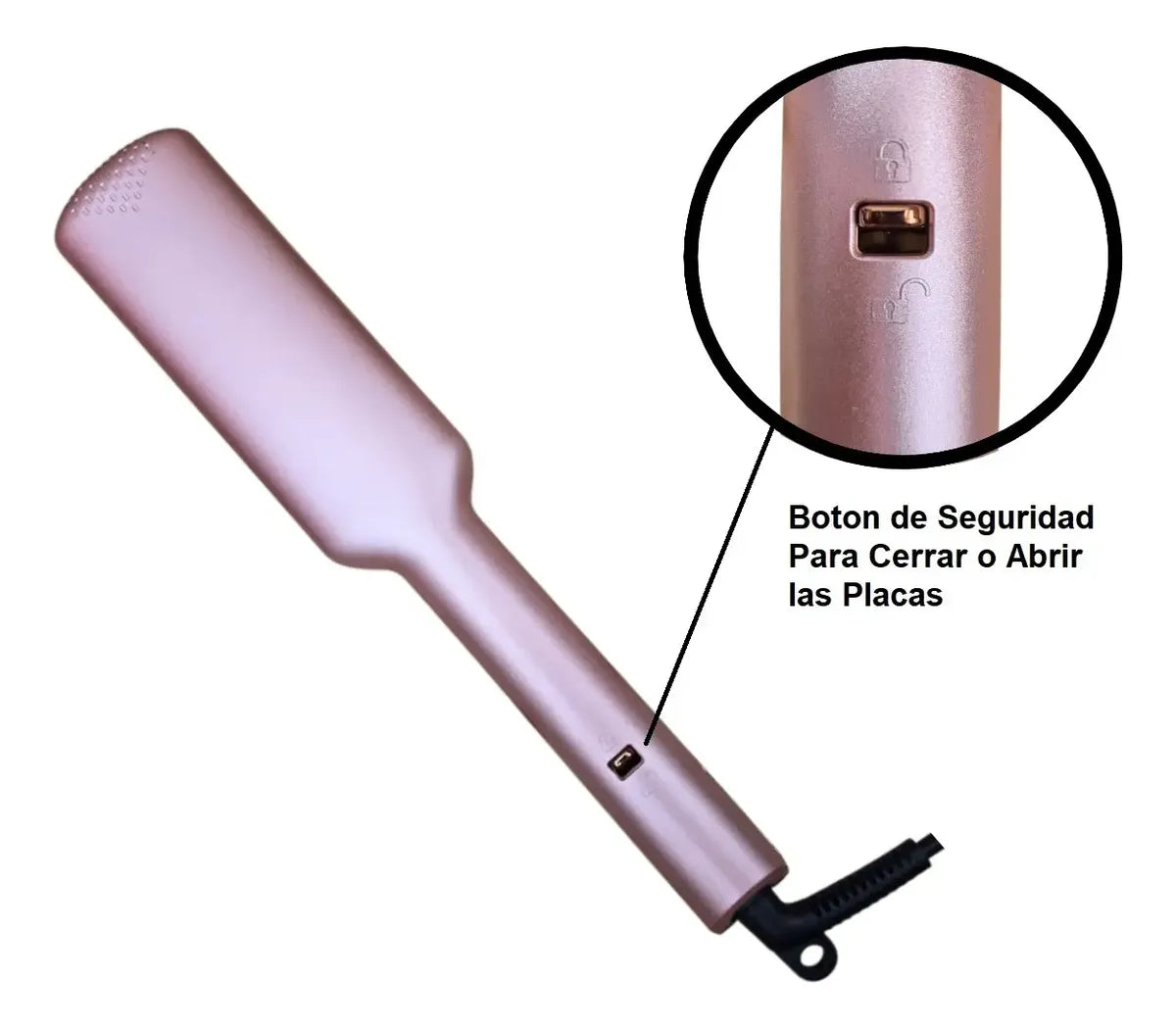Plancha Digital Para Cabello Pro Nova Keratina Y Aceite De Argán Placas Anchas 50 mm 230 °C