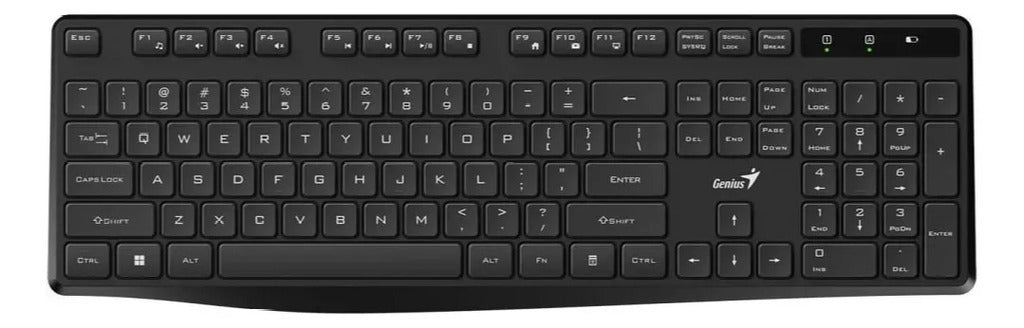 Teclado Inalámbrico Genius SlimStar 7200 - Diseño Ultra Delgado - Conexión 2.4GHz - Español Negro