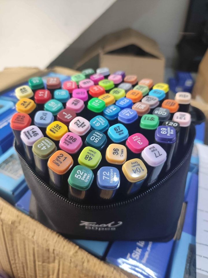 Set de 120 Marcadores Doble Punta | Punta Pincel y Fina para Artistas