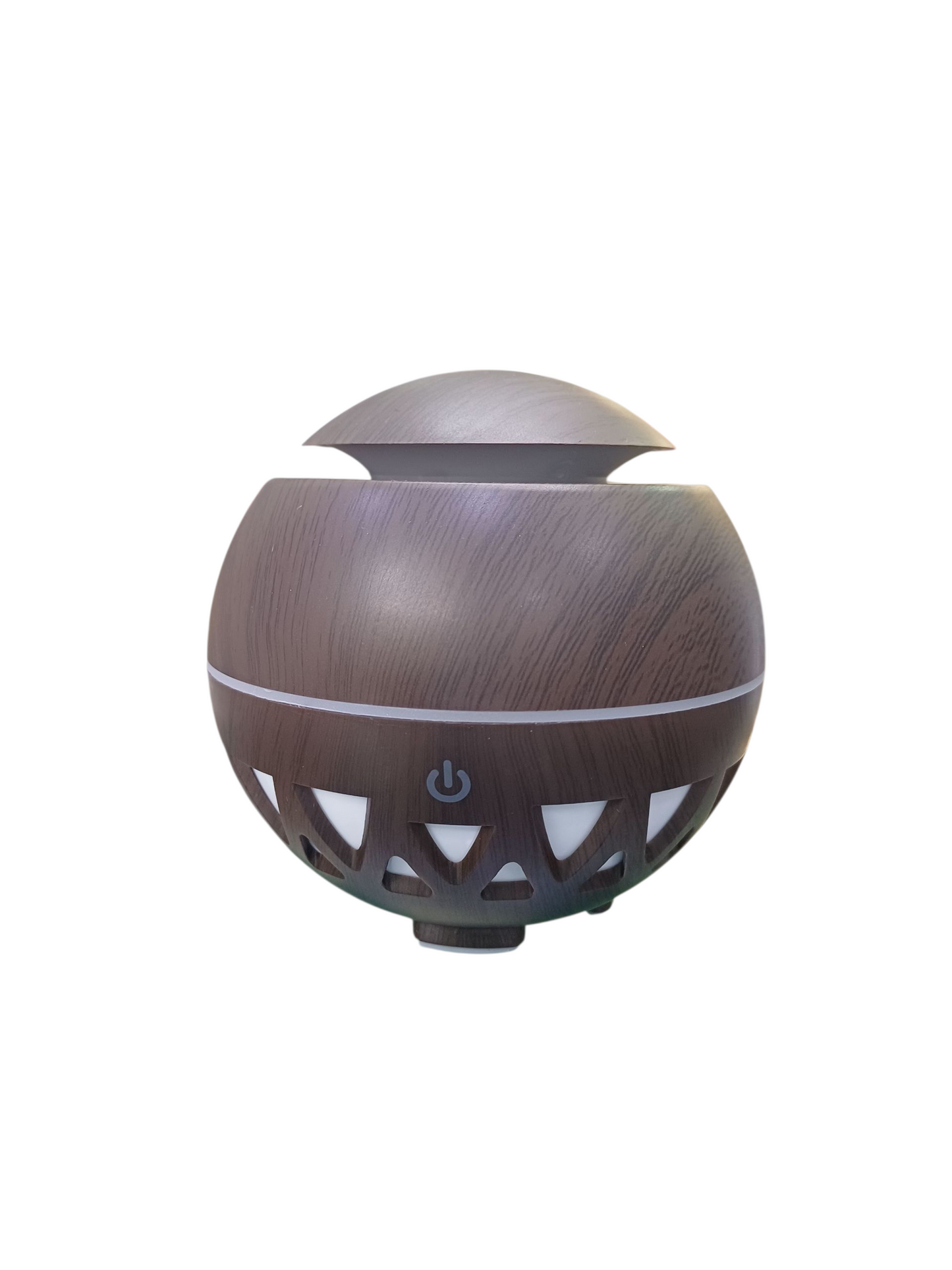 Difusor de Aromas Bolita 160ml | USB | Luz LED | Efecto Madera