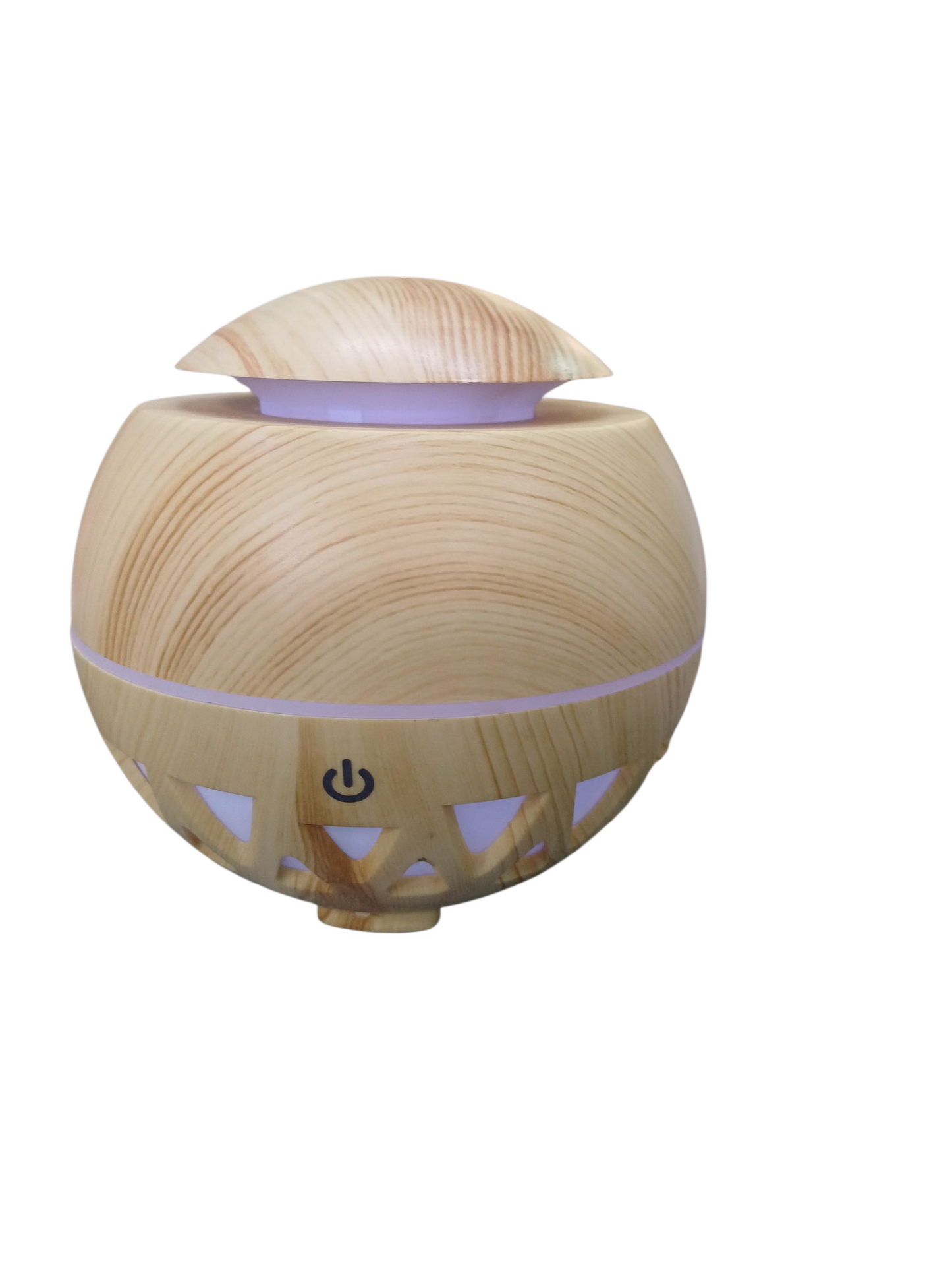Difusor de Aromas Bolita 160ml | USB | Luz LED | Efecto Madera