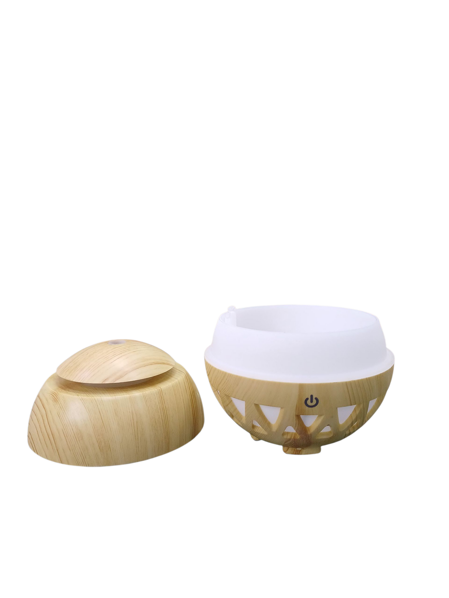 Difusor de Aromas Bolita 160ml | USB | Luz LED | Efecto Madera