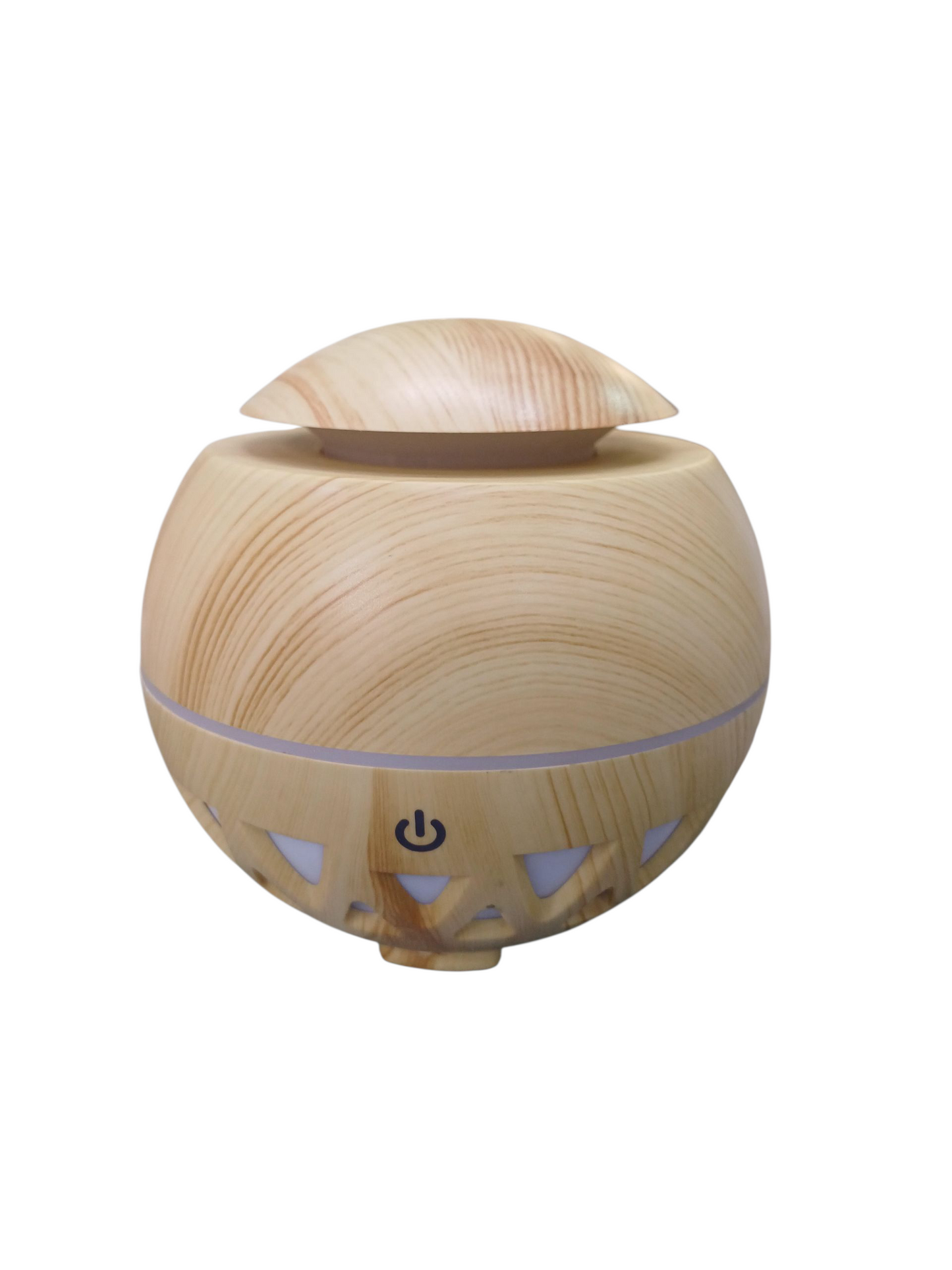 Difusor de Aromas Bolita 160ml | USB | Luz LED | Efecto Madera