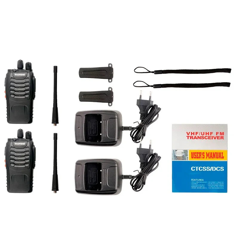 Radio Walkie Talkie Baofeng BF-888S (Pack x2) - UHF de Largo Alcance y 16 Canales