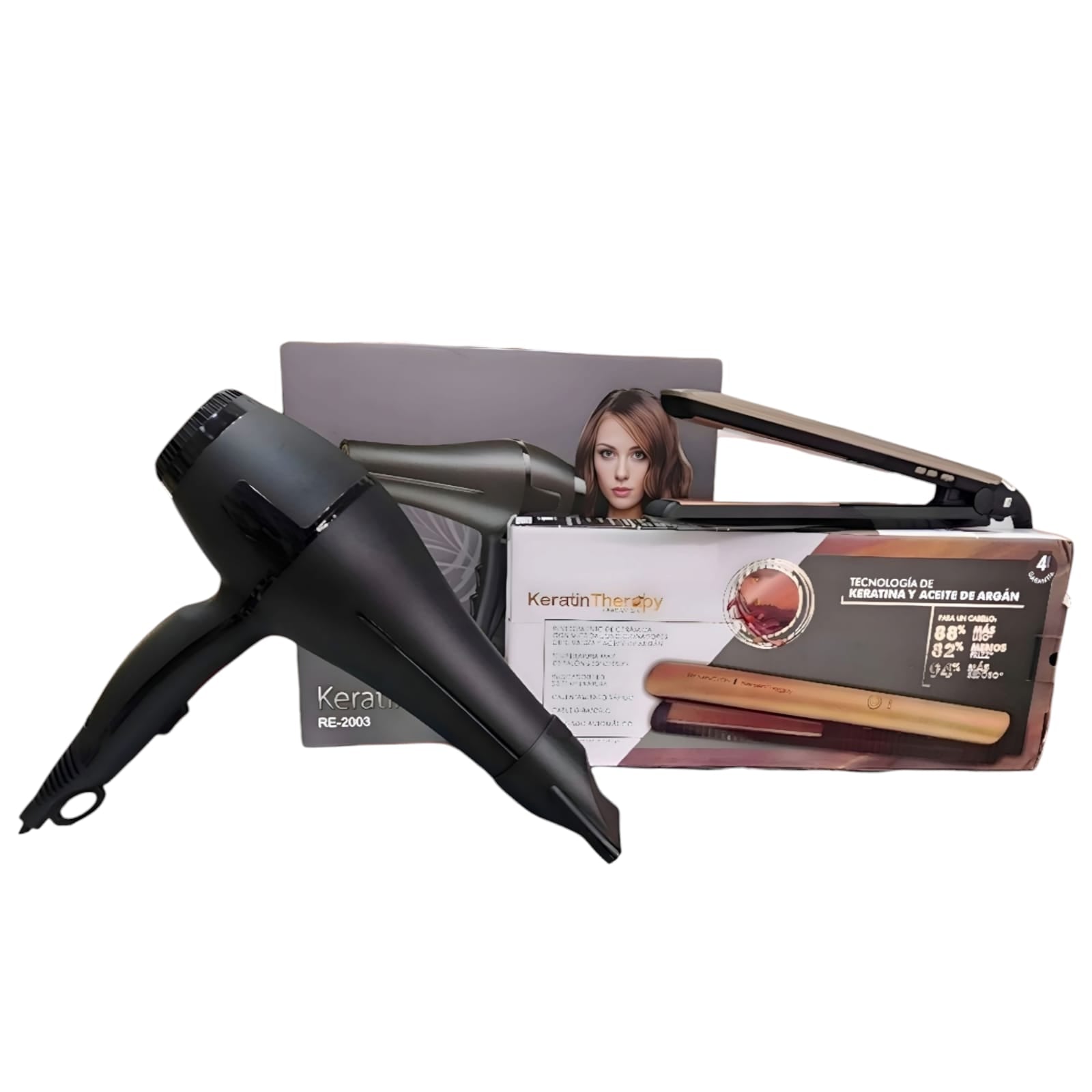 Combo Profesional: Secador Velocidades Plancha Keratina 230°C