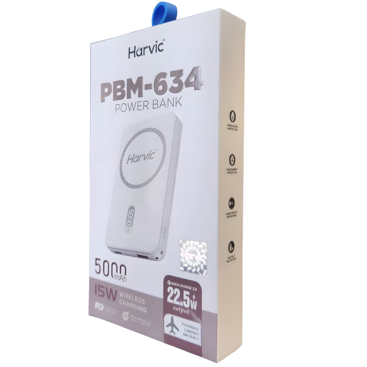 Power Bank PBM-634: Cargador Inalámbrico 15W y Carga Rápida 3.0