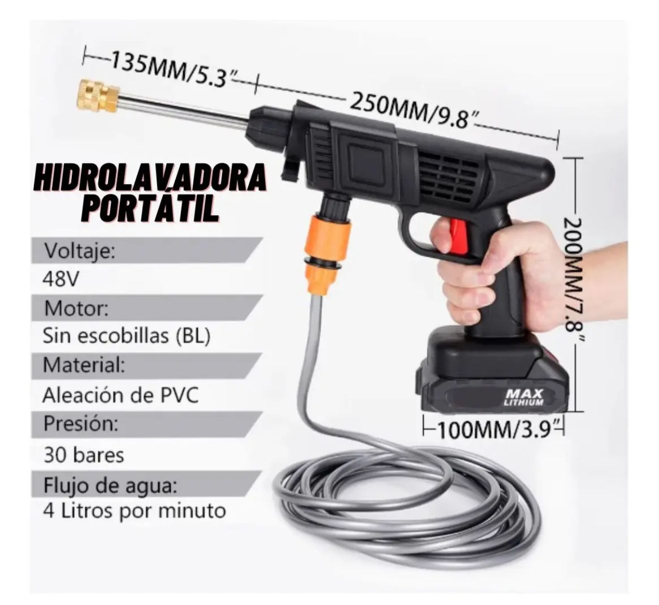 Hidrolavadora Inalámbrica Pro: Potencia y Autonomía Sin Límites