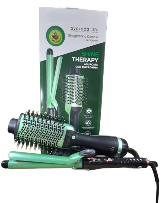 Combo cepillo secador + tenaza rizadora
