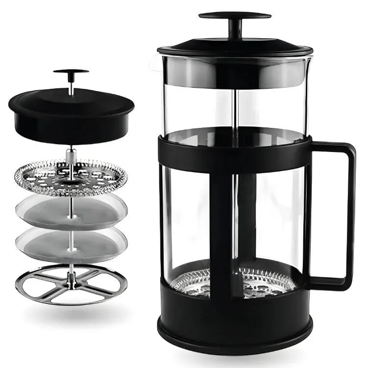 Prensa Francesa en Vidrio Borosilicato | Cafetera de Émbolo con Filtro de Acero Inoxidable