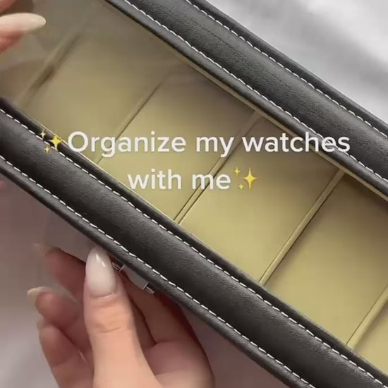Video caja organizadora para 6 relojes
