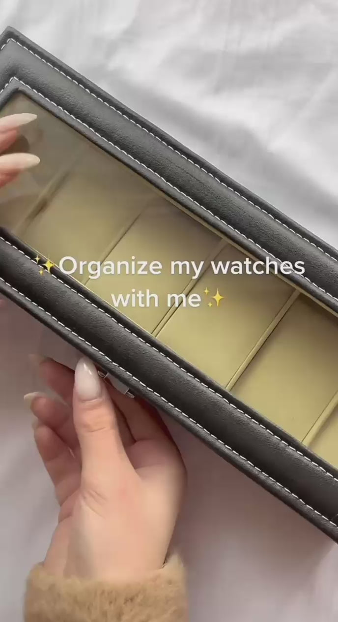Video caja organizadora para 6 relojes