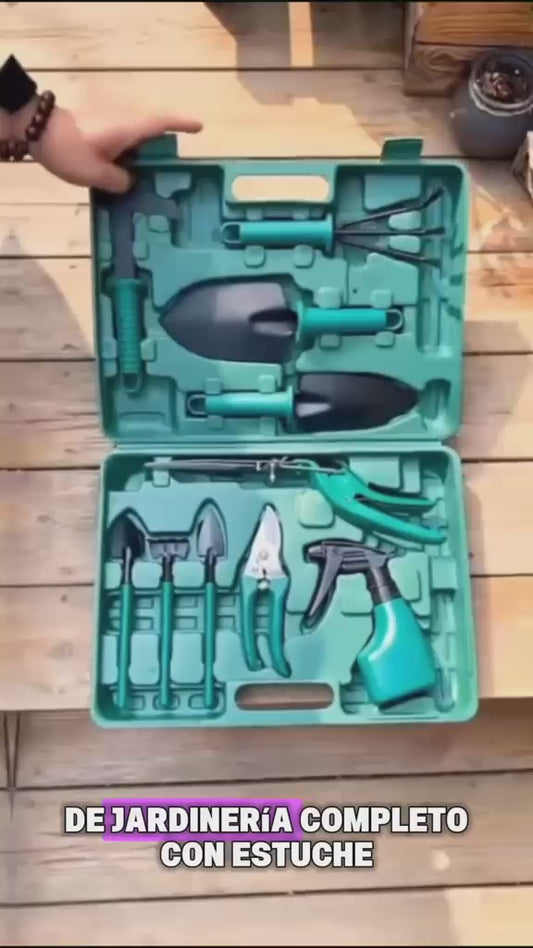 Kit Maestro de Jardinería Profesional – Set de 10 Piezas con Estuche Rígido